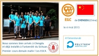 Les EGC 4 sont arrivés <br>en Chine