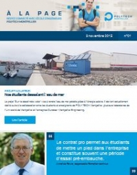 Le n°1 de notre newsletter externe vient de paraître