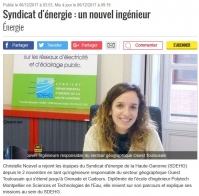 Une diplômée intègre le Syndicat d'énergie