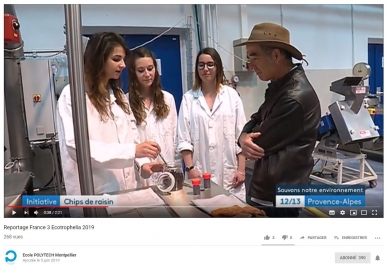 L'équipe GBA d'Ecotrophelia sur France 3